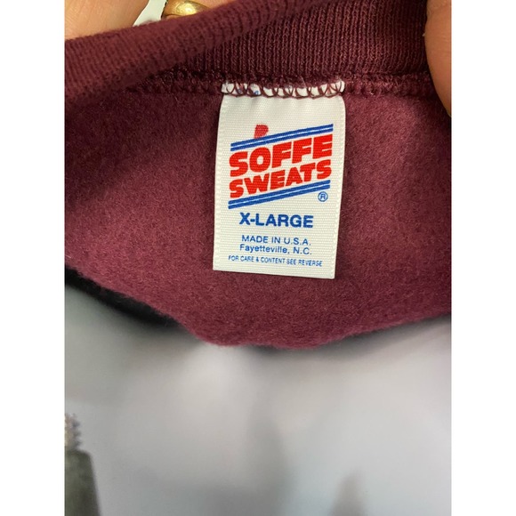 Laborers International Union of Long Island NY Sweatshirt XL Vintage Maroon - Picture 7 of 9